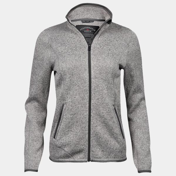 Tee Jays Ladies Knitted Outdoor Fleece Jacket Thumbnail
